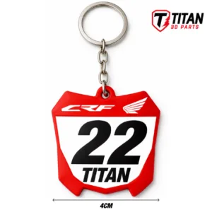 Chaveiro Mini Plate Honda CRF Personalizado com Nome e Número