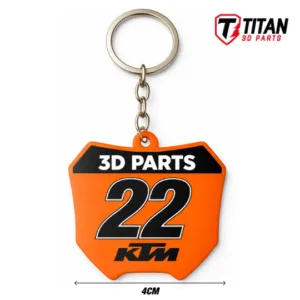 Chaveiro Mini Plate KTM Modelo 01 Personalizado com Nome e Número