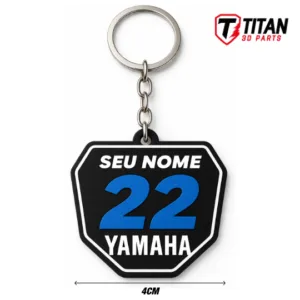 Chaveiro Mini Plate Yamaha Modelo 01 Personalizado com Nome e Número