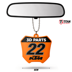 Pingente Mini Plate KTM Modelo 01 Personalizado com Nome e Número