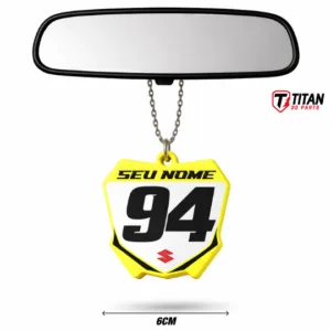 Pingente Mini Plate Suzuki Personalizado com Nome e Número