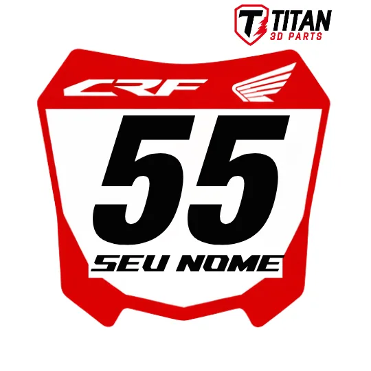 Luminária LED Honda CRF Personalizada com Nome e Número
