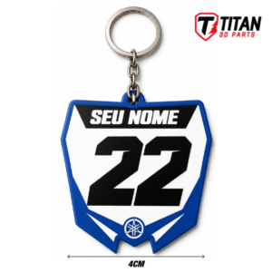 Chaveiro Mini Plate Yamaha Modelo 02 Personalizado com Nome e Número