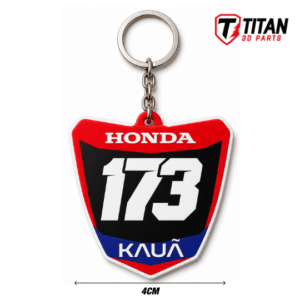 Chaveiro Mini Plate Honda Modelo 03 Personalizado com Nome e Número