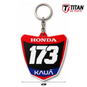 Chaveiro Mini Plate Honda Modelo 03 Personalizado com Nome e Número