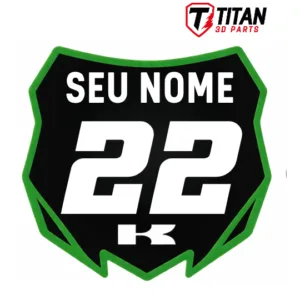Luminária LED Kawasaki KX Personalizada com Nome e Número