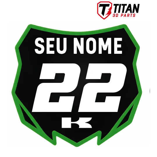 Luminária LED Kawasaki KX Personalizada com Nome e Número